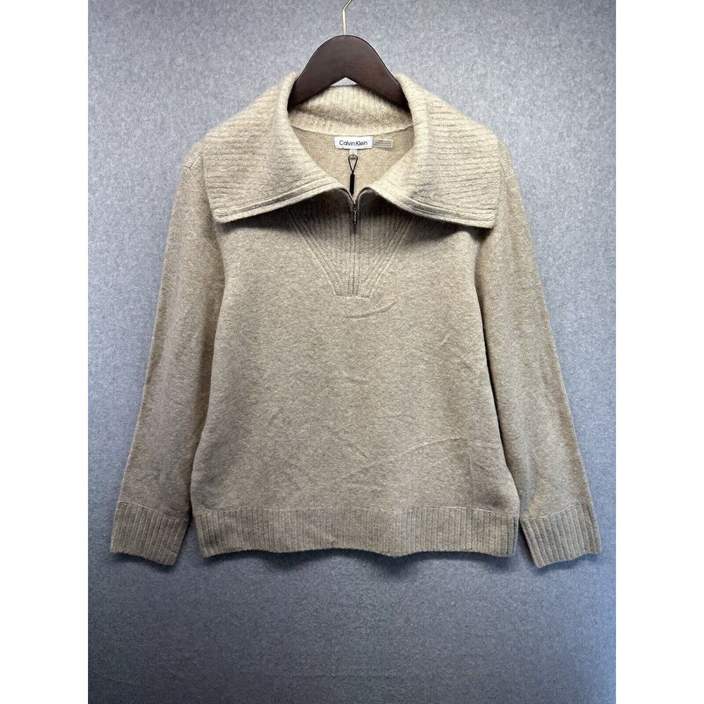 Calvin Klein Womens Turtleneck Sweater Size Large Brown Soft NWT